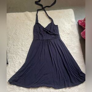 Navy blue halter dress